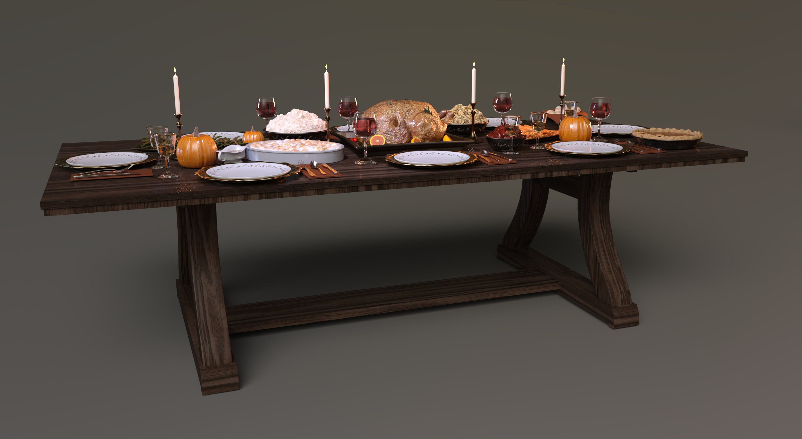 Harvest Feast by: SR3, 3D Models by Daz 3D