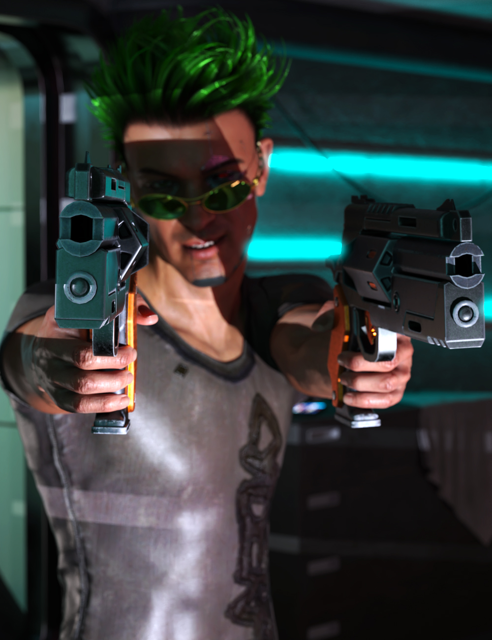 Cyberpunk Weapons by: Charlie, 3D Models by Daz 3D