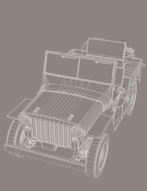 WWII Jeep by: , 3D Models by Daz 3D