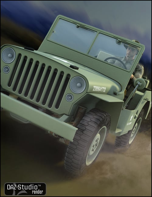 WWII Jeep by: , 3D Models by Daz 3D