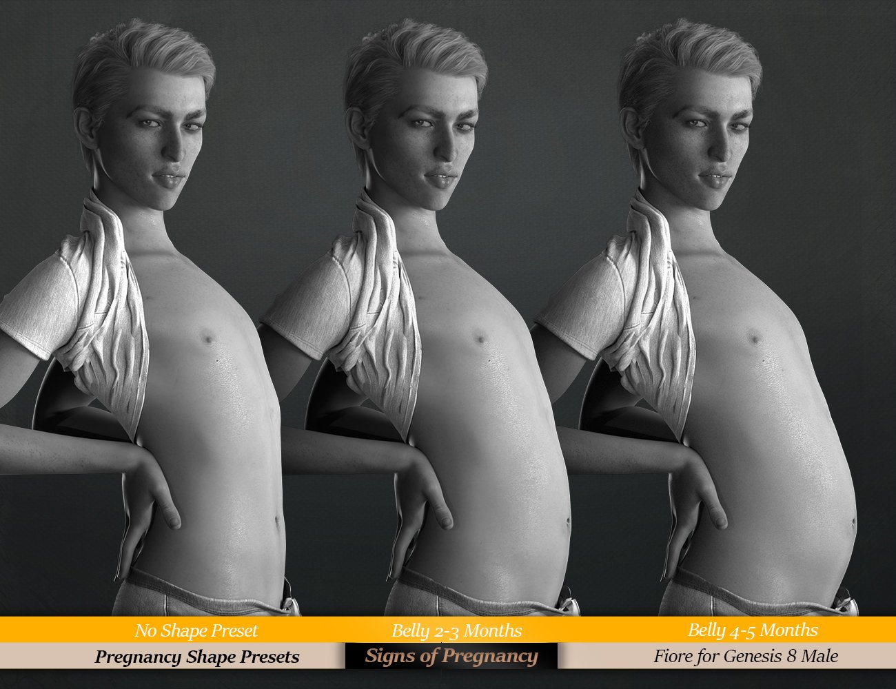 Signs of Pregnancy for Genesis 8 by: FenixPhoenixEsid, 3D Models by Daz 3D