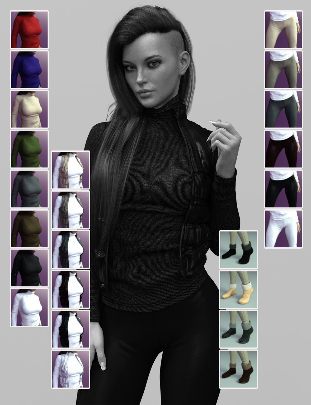 X-Fashion Autumn Winter Outfit for Genesis 8 Females X-Fashion Autumn Winter Outfit for Genesis 8 Females by: xtrart-3d, 3D Models by Daz 3D