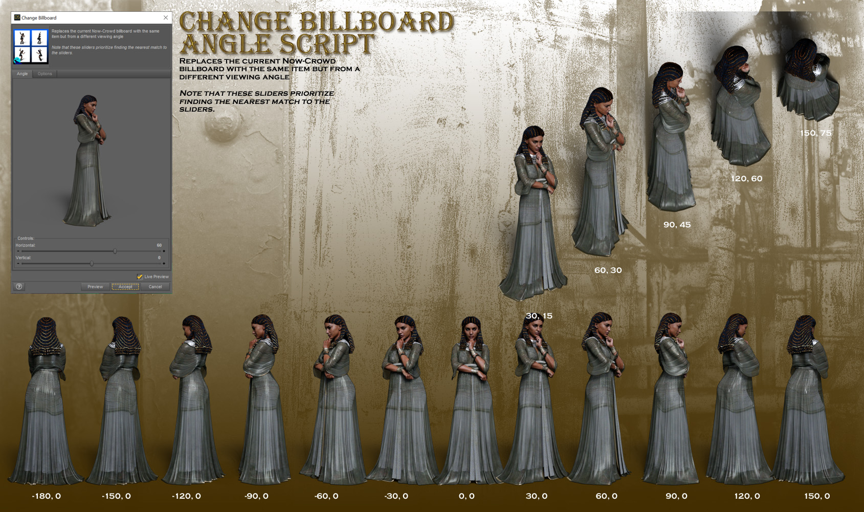 Now-Crowd Billboards - Ancient Egyptians by: RiverSoft Art, 3D Models by Daz 3D