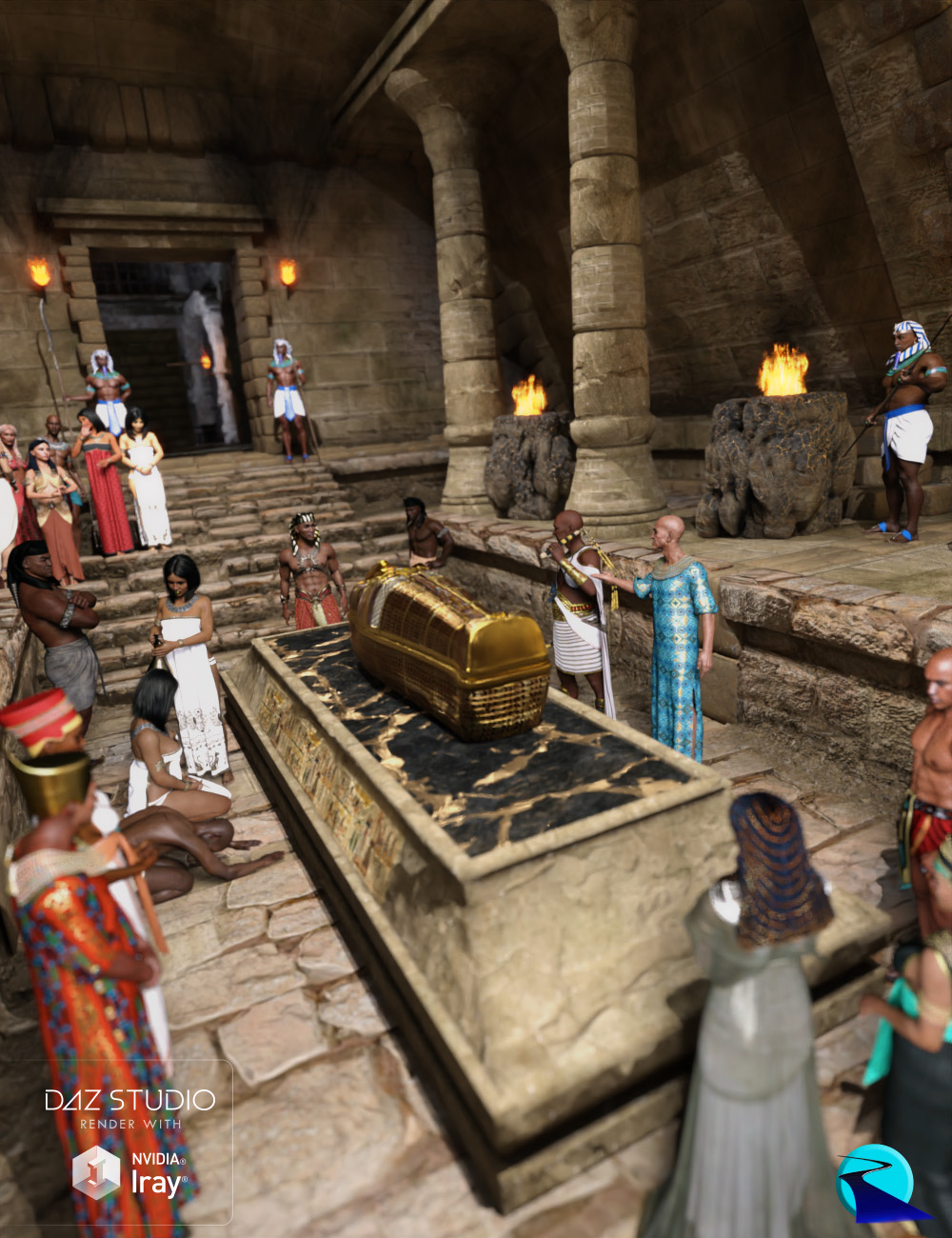Now-Crowd Billboards - Ancient Egyptians by: RiverSoft Art, 3D Models by Daz 3D
