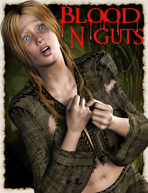 Night of the Living DAZ Blood N Guts for Wildwoods Traveler by: Marieah, 3D Models by Daz 3D