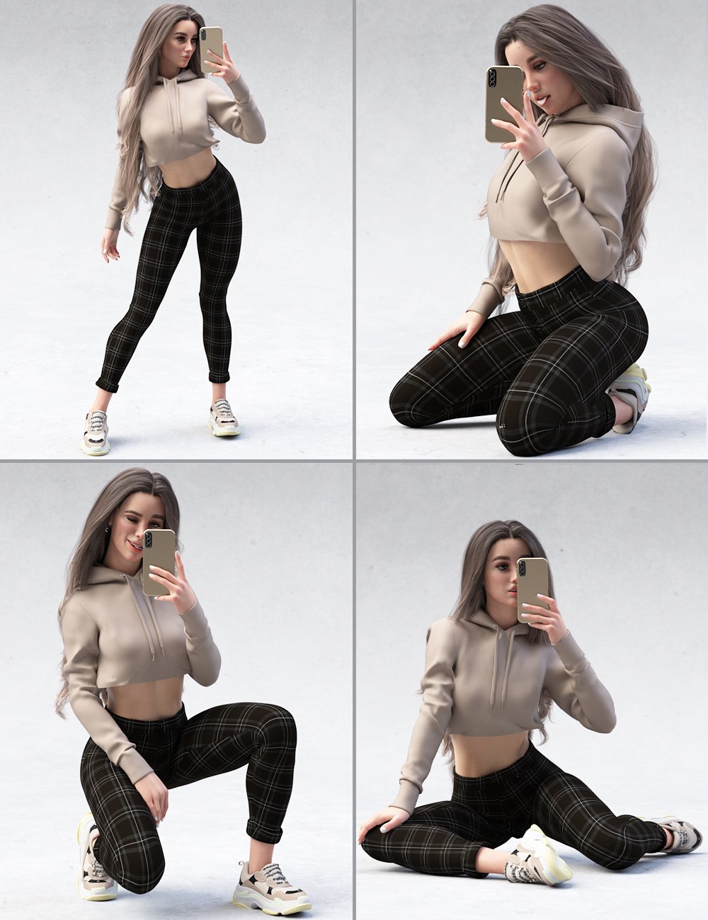 iSelfie Phone Prop and Poses for Genesis 8 Female by: 3D SugarVal3dart, 3D Models by Daz 3D