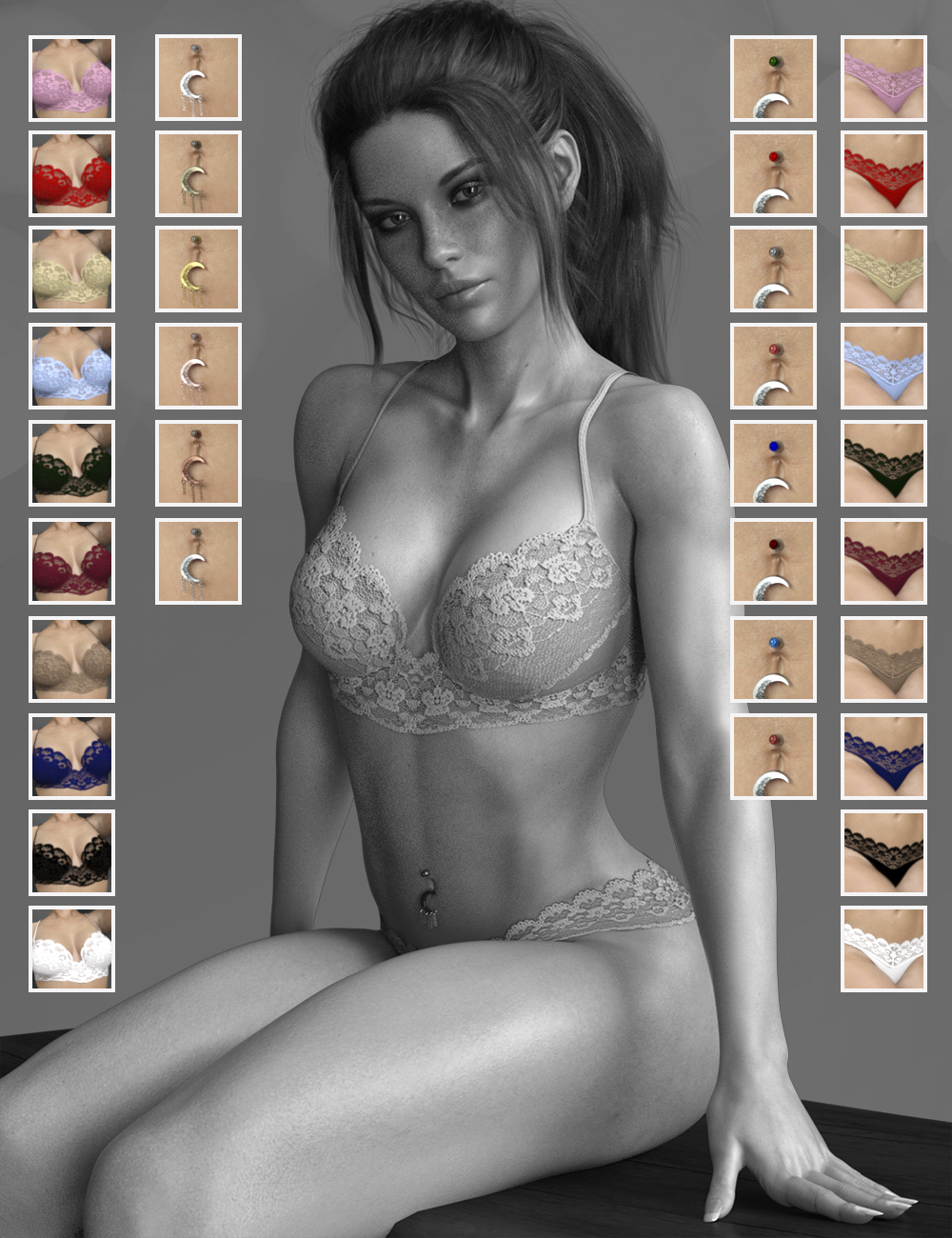 X-Fashion Luxury Lingerie for Genesis 8 Females by: xtrart-3d, 3D Models by Daz 3D