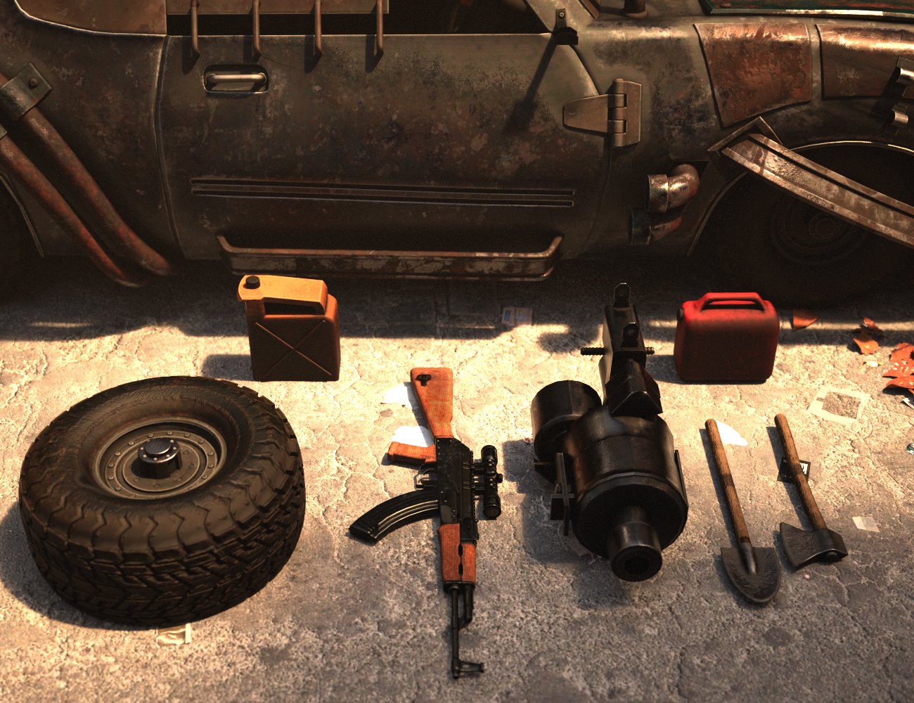 Zombie Apocalypse Vehicle Zombie Apocalypse Vehicle by: Charlie, 3D Models by Daz 3D