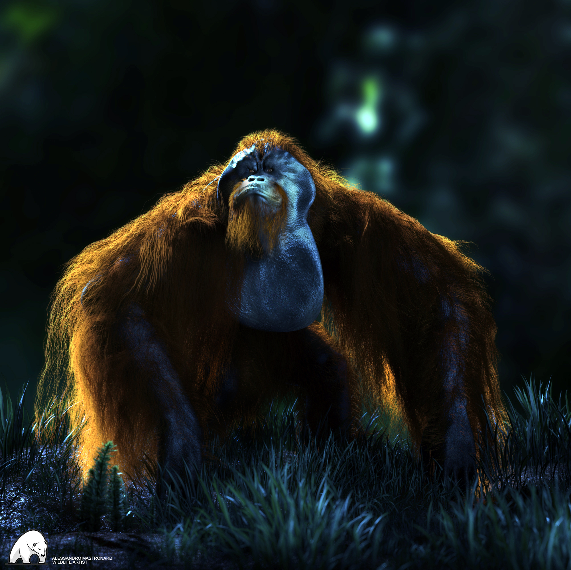 Anthropomorphs - Orangutan for Genesis 8 Male by: Alessandro_AM, 3D Models by Daz 3D