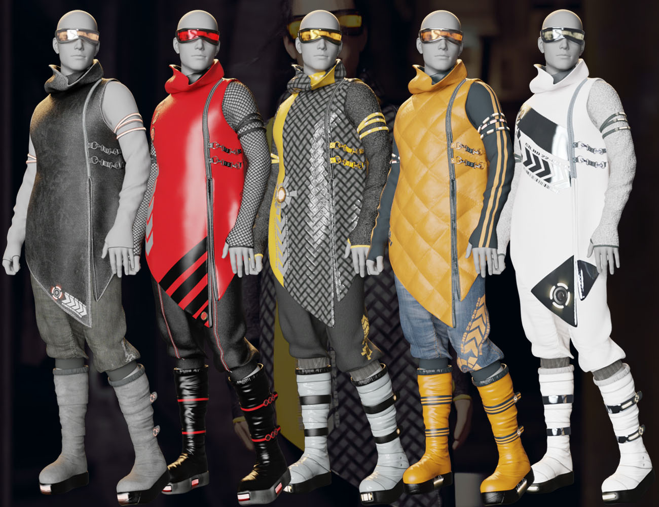 dForce CB Haze Delta Clothing Set for Genesis 8 Male(s) by: CynderBlue, 3D Models by Daz 3D