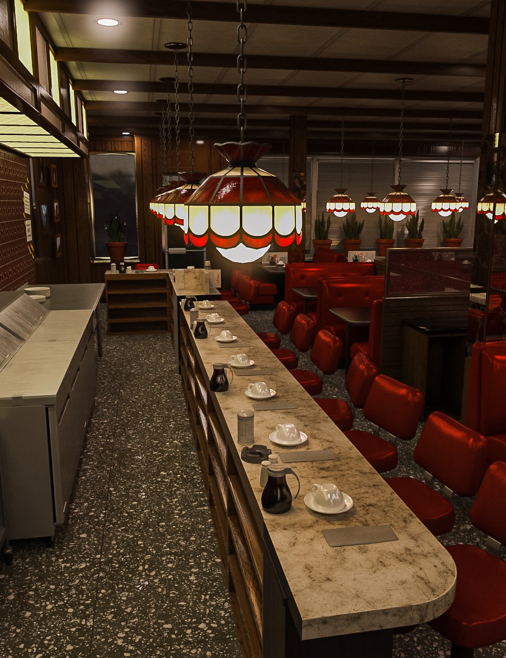 Double Triangle Diner by: Dekogon Studios, 3D Models by Daz 3D