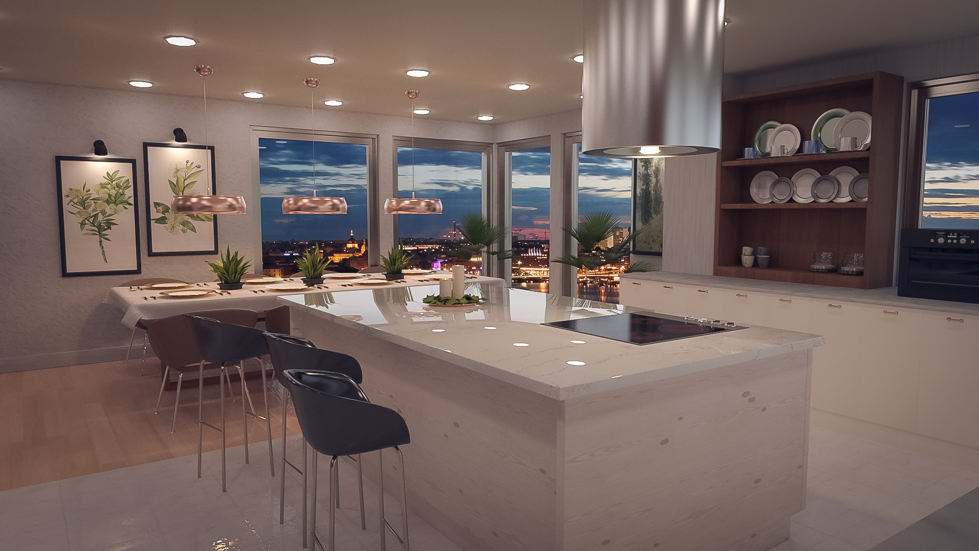 Polished Dining and Kitchen by: bituka3d, 3D Models by Daz 3D