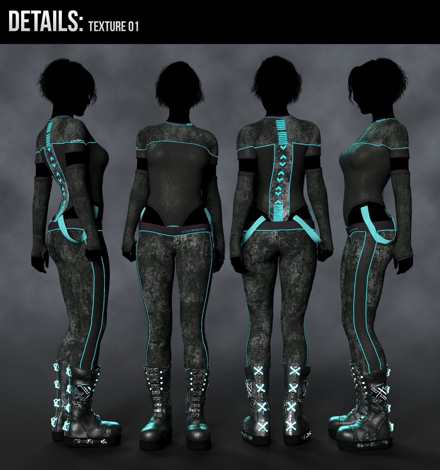 Cadmium Outfit for Genesis 8 Females | Daz 3D