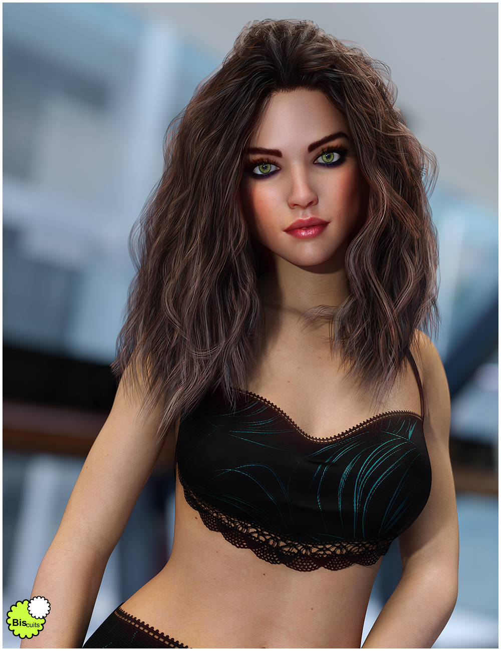 Biscuits Kit Hair with dForce for Genesis 8 Female by: Biscuits, 3D Models by Daz 3D
