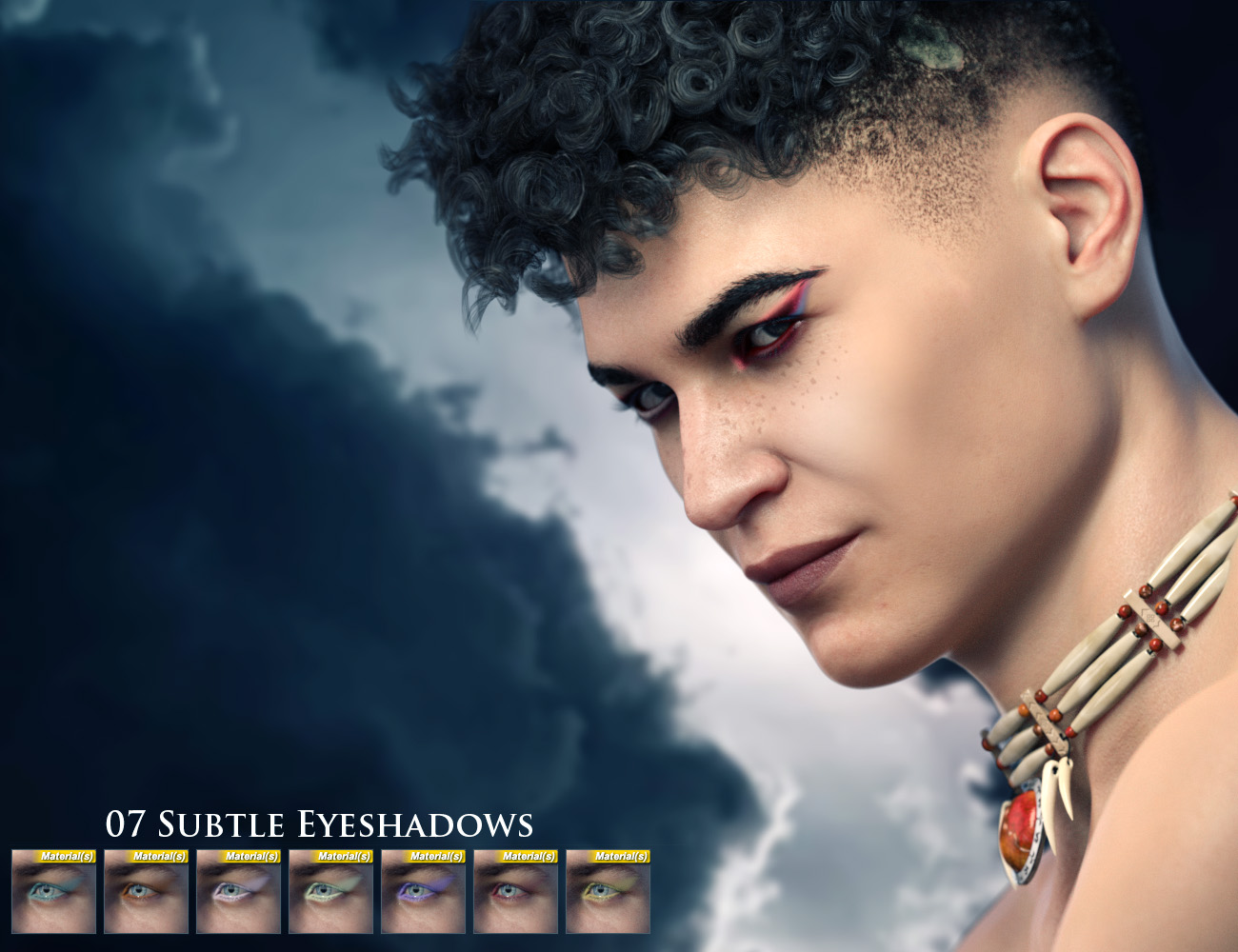 Everyday Makeup for Genesis 8 Males by: ForbiddenWhispers, 3D Models by Daz 3D