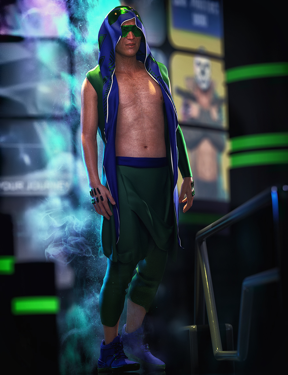 dForce Niko Outfit for Genesis 8 Males by: SadeMoonscape Graphics, 3D Models by Daz 3D