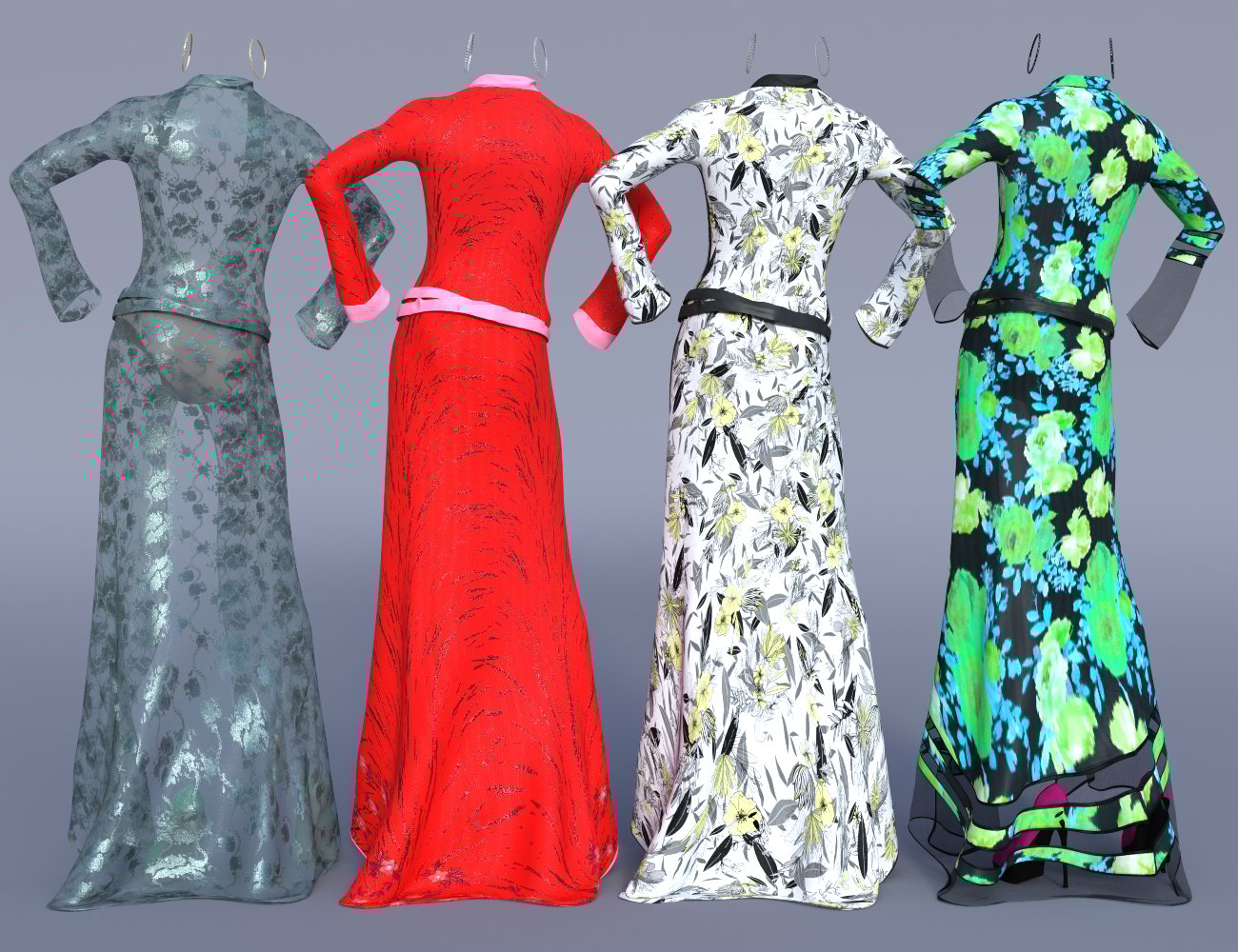 dForce Evening Dress Outfit Texture Addon dForce Evening Dress Outfit Texture Addon by: PixelTizzyFit, 3D Models by Daz 3D