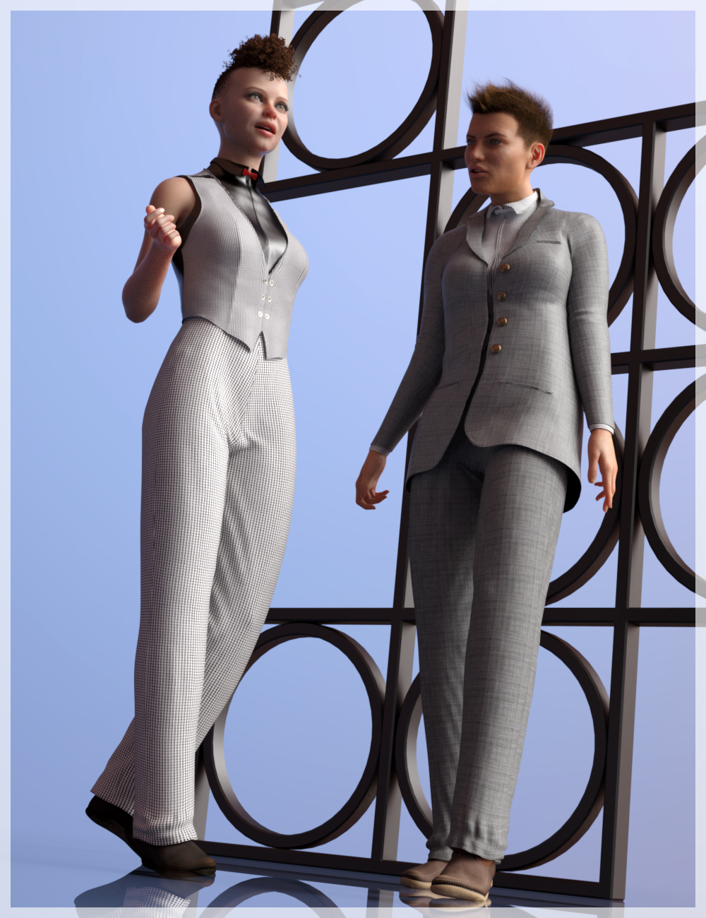 dForce Victorine Suit for Genesis 8 Females by: , 3D Models by Daz 3D