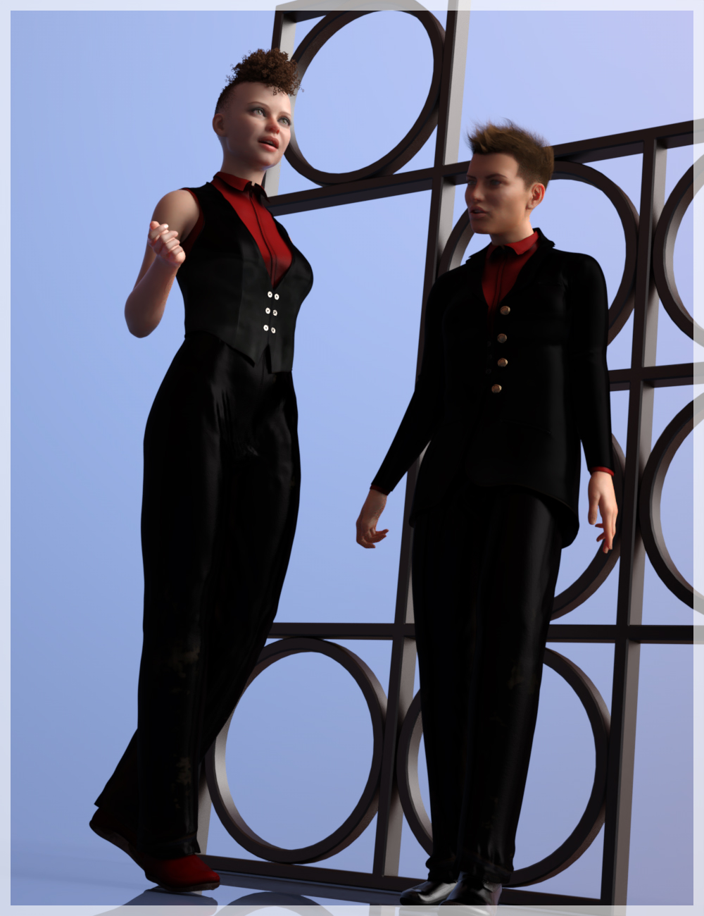 dForce Victorine Suit for Genesis 8 Females by: Nathy Design, 3D Models by Daz 3D