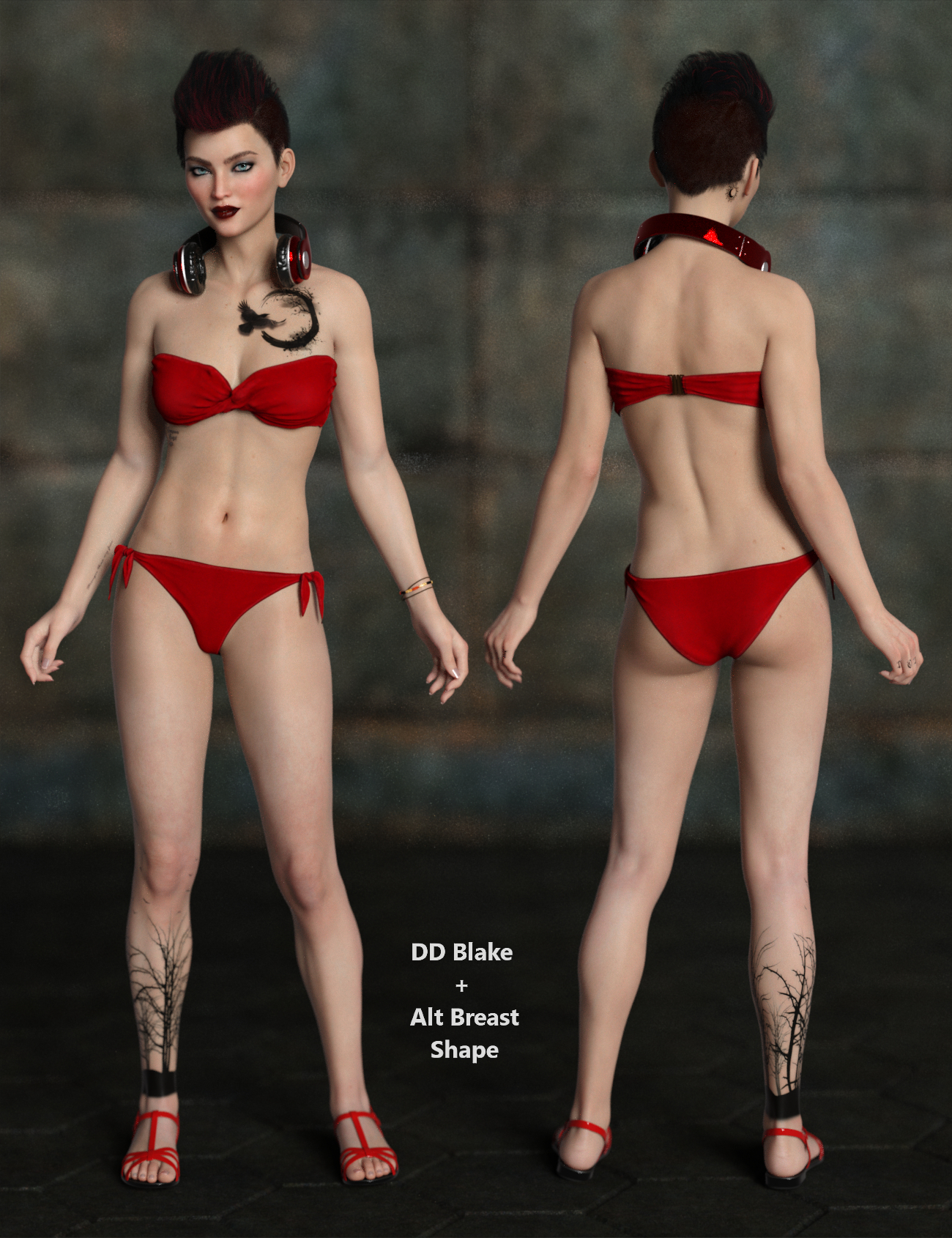 DD Blake for Genesis 8 Females by: DisparateDreamer, 3D Models by Daz 3D