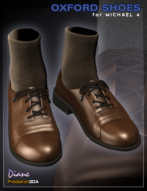 Oxford Shoes for Michael 4 by: PredatronDiane, 3D Models by Daz 3D