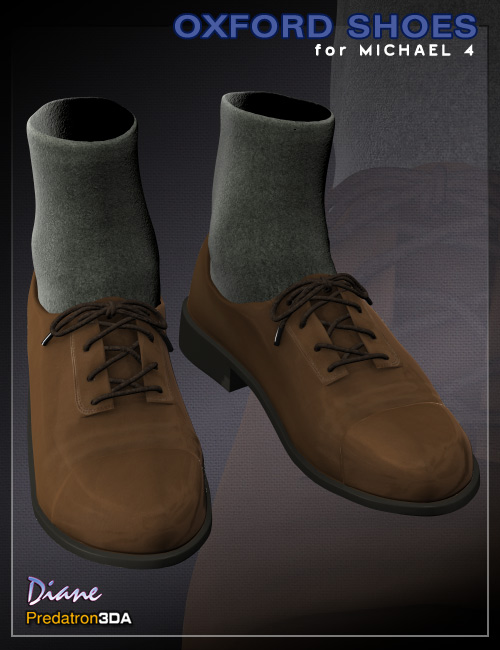 Oxford Shoes for Michael 4 by: PredatronDiane, 3D Models by Daz 3D