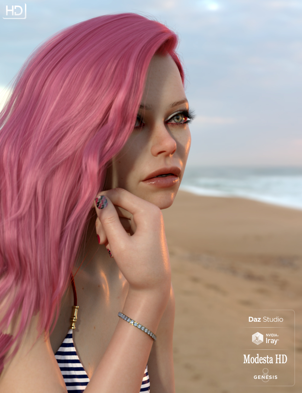 Modesta HD for Genesis 8 Female by: iSourceTextures, 3D Models by Daz 3D