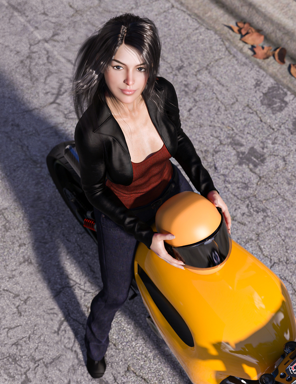 Retro-Futuristic Motorcycle Poses for Genesis 3 and 8 by: mossberg, 3D Models by Daz 3D