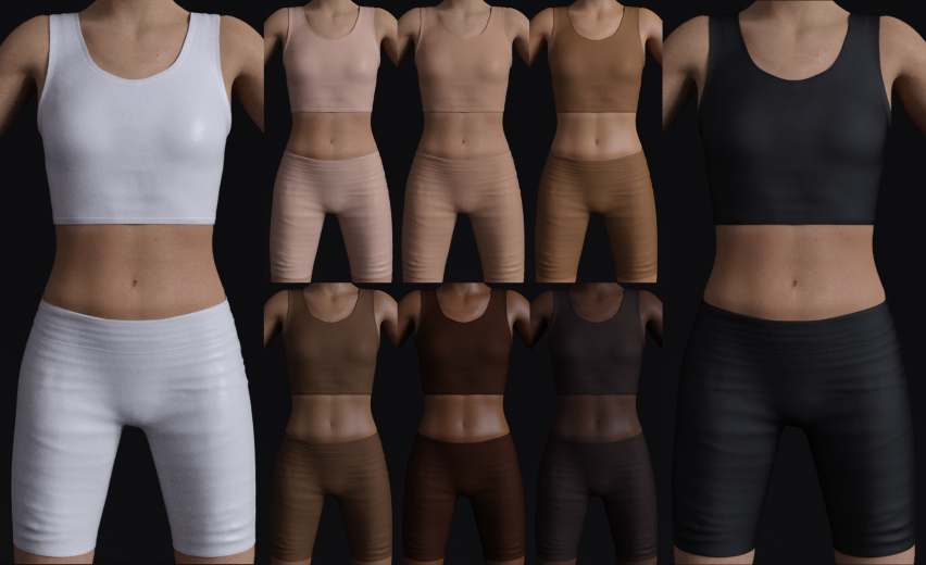Binders and Compression Shorts for Genesis 8 by: JessaiiDemonicaEvilius, 3D Models by Daz 3D