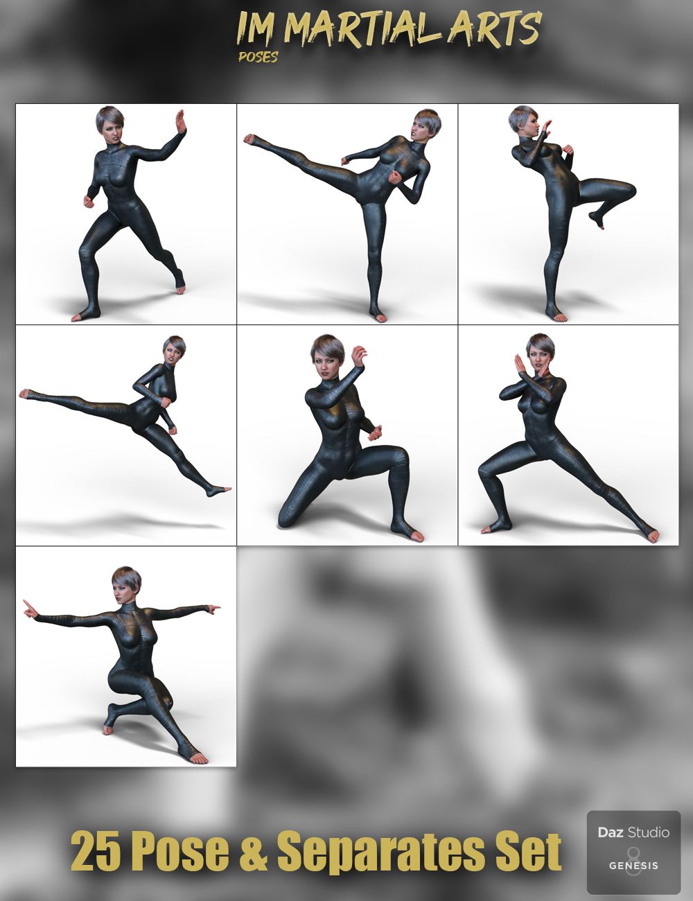 IM Martial Arts Poses for Genesis 8 Female IM Martial Arts Poses for Genesis 8 Female by: Paper TigerIronman, 3D Models by Daz 3D