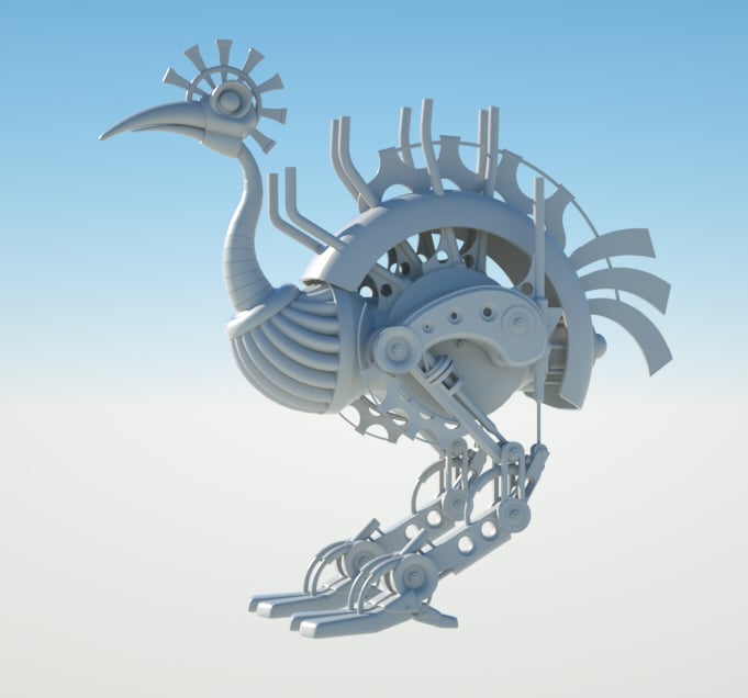 Steampunk Ostrich Steampunk Ostrich by: ForbiddenWhispersDavid Brinnen, 3D Models by Daz 3D