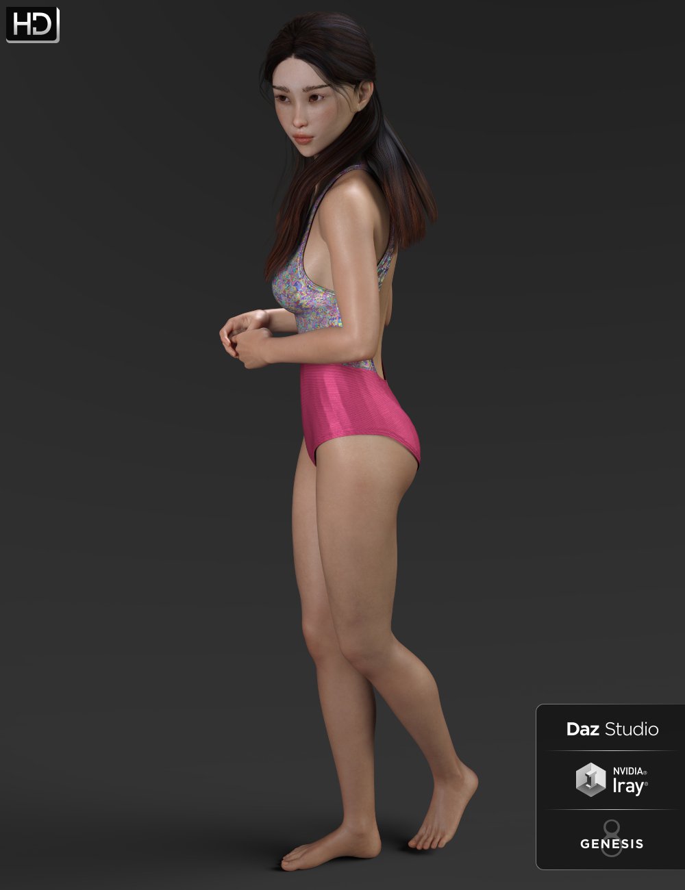 Lian and Hanako Zhao HD for Genesis 8 Female by: AnainAkasha, 3D Models by Daz 3D