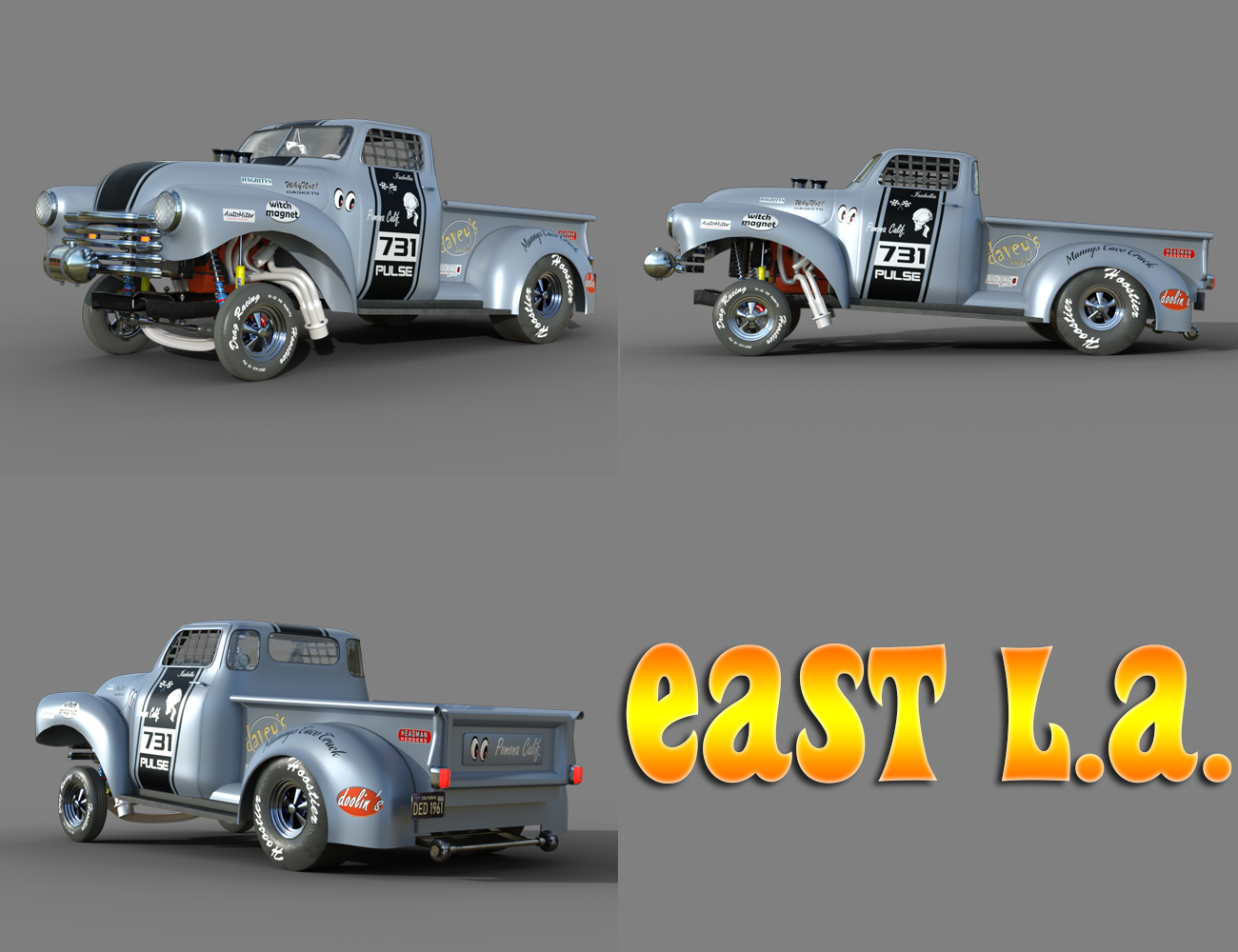 Gasser Muscle Car by: DarkEdgeDesign, 3D Models by Daz 3D