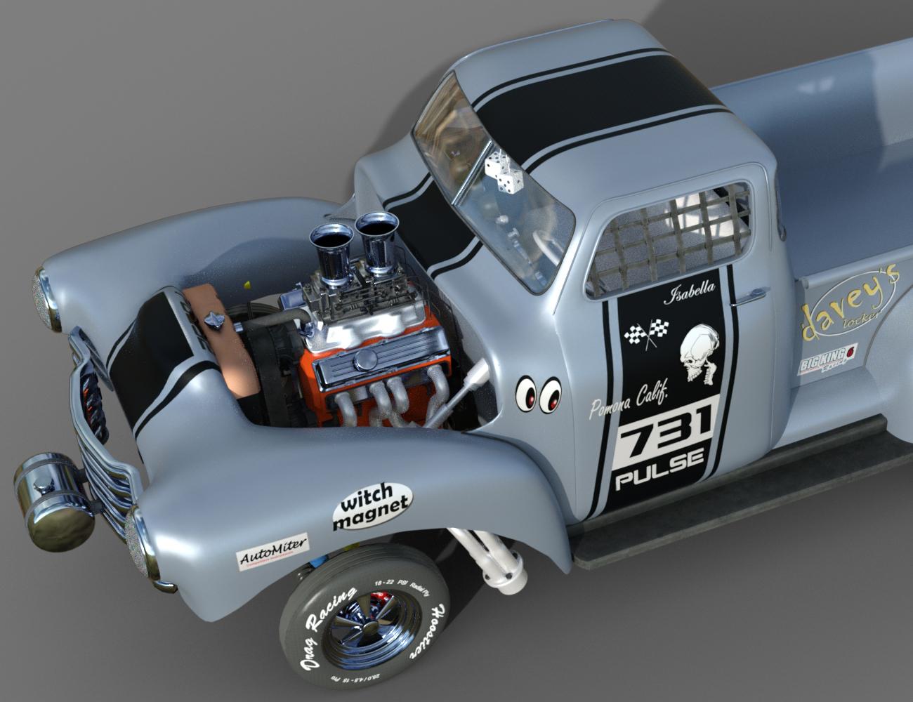 Gasser Muscle Car by: DarkEdgeDesign, 3D Models by Daz 3D