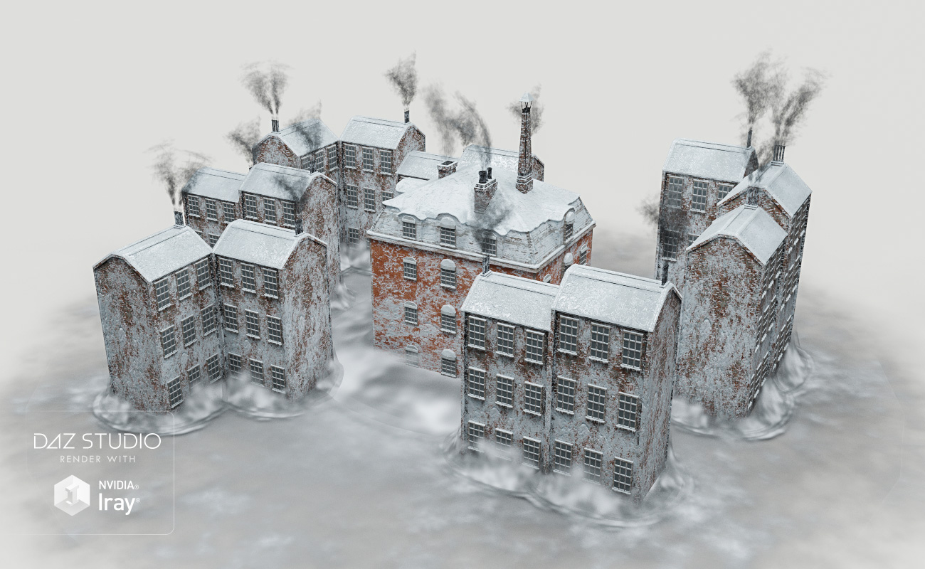 Victorian Rooftop Christmas Scene by: Sixus1 Media, 3D Models by Daz 3D