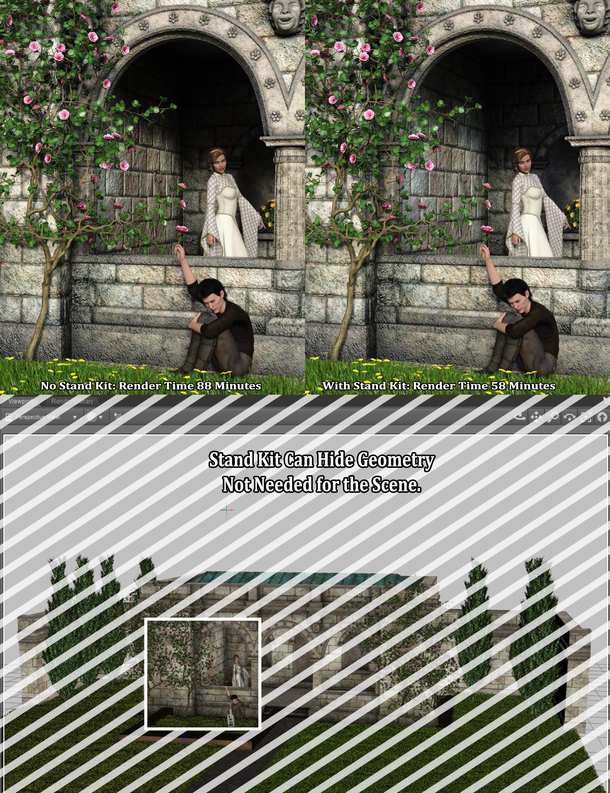 Iray Stand Kit Iray Stand Kit by: 3Diva, 3D Models by Daz 3D