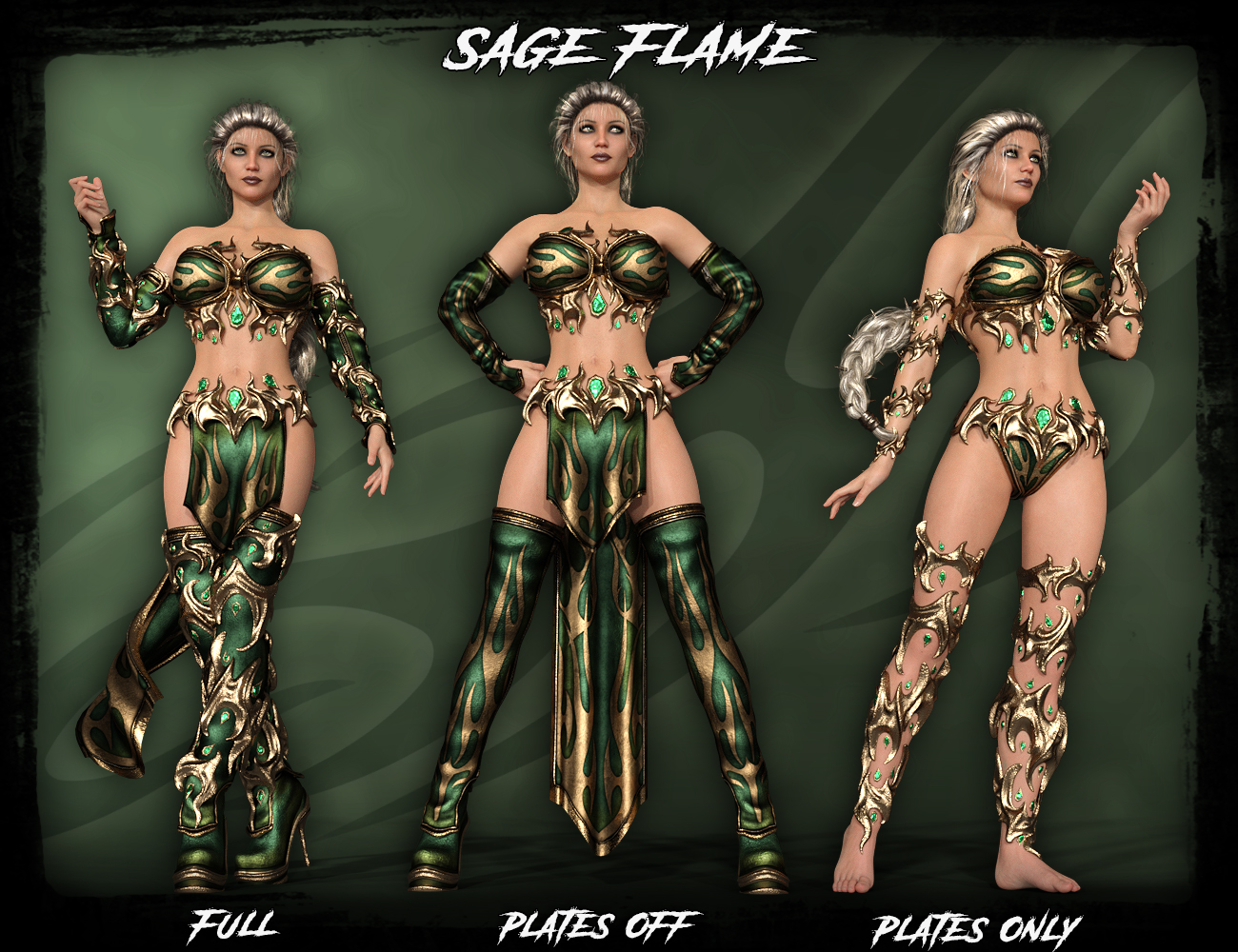 dForce Mystic Fire Outfit for Genesis 8 Female(s) by: IgnisSerpentus, 3D Models by Daz 3D
