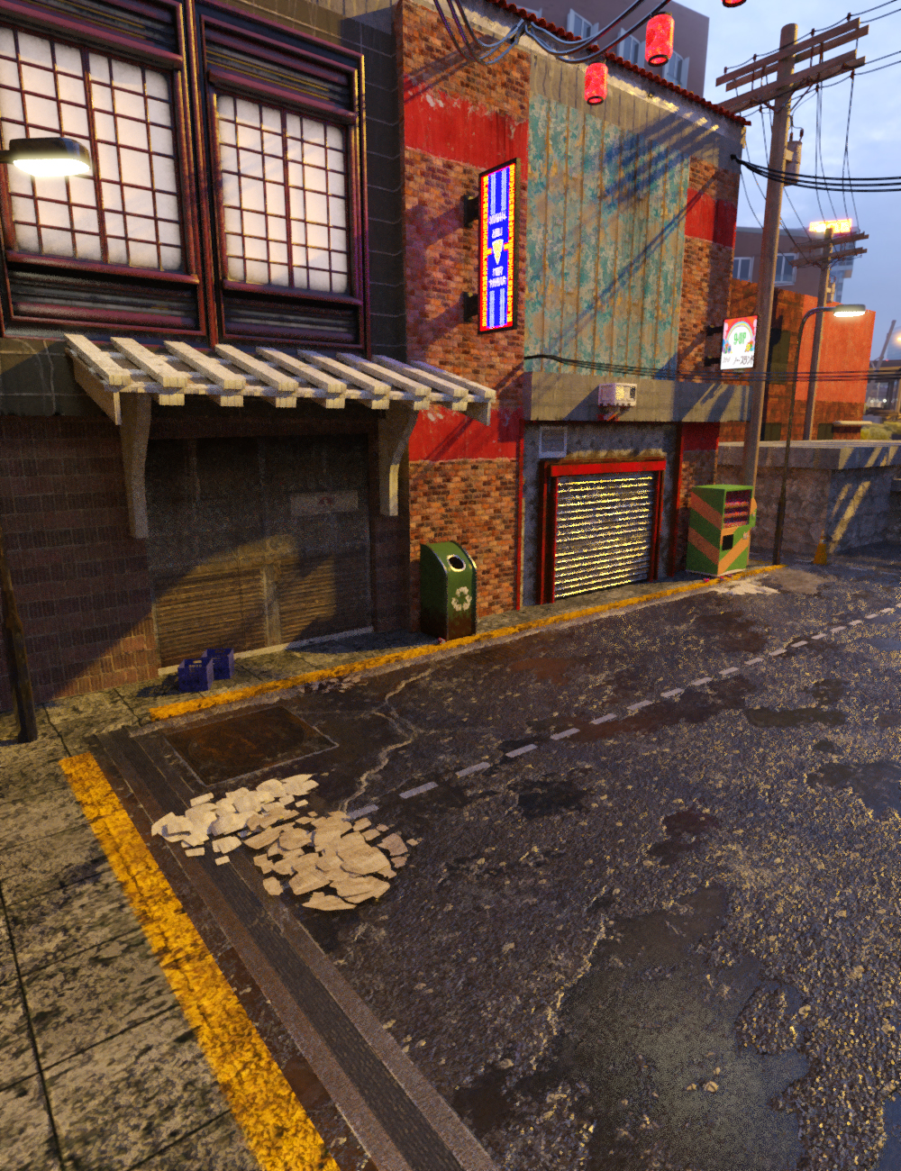 Cyber Alley Environment Cyber Alley Environment by: Sixus1 Media, 3D Models by Daz 3D