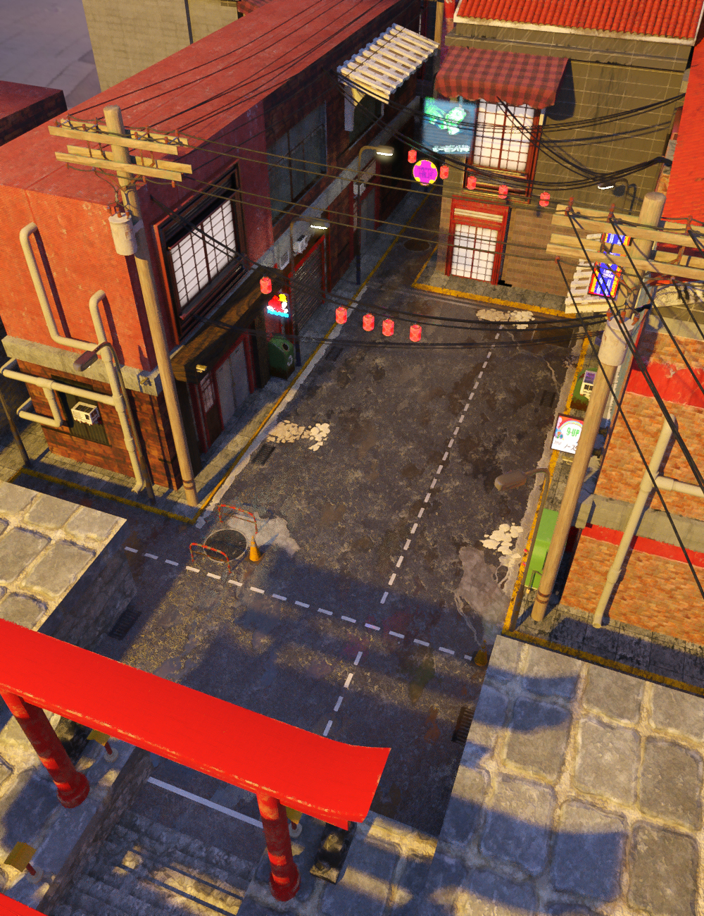 Cyber Alley Environment Cyber Alley Environment by: Sixus1 Media, 3D Models by Daz 3D
