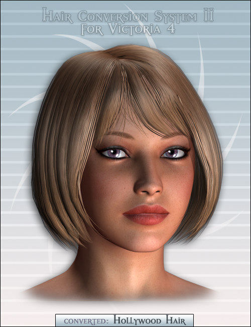 Hair Conversion System II for Victoria 4 by: Netherworks, 3D Models by Daz 3D