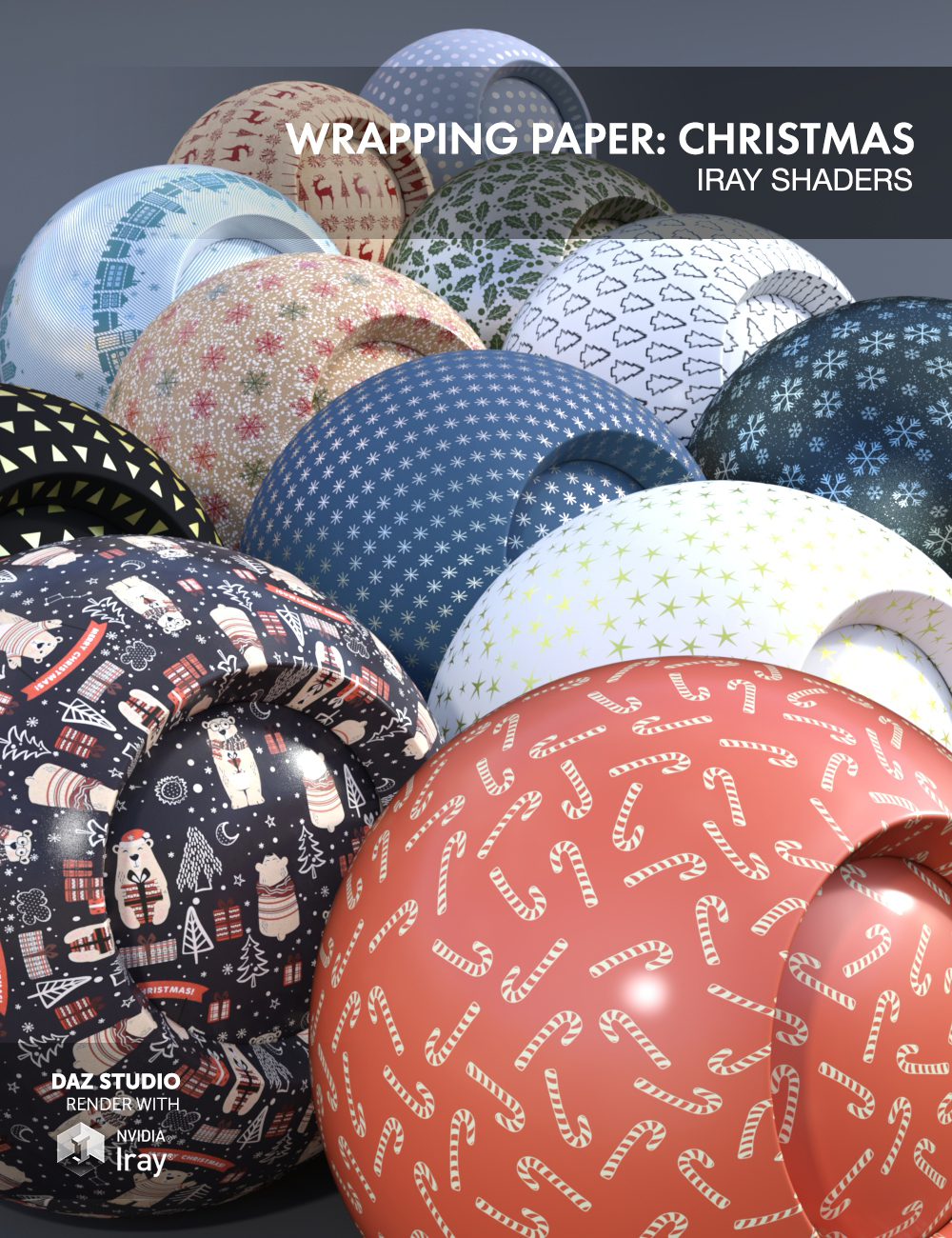 Wrapping Paper: Christmas by: Dimidrol, 3D Models by Daz 3D