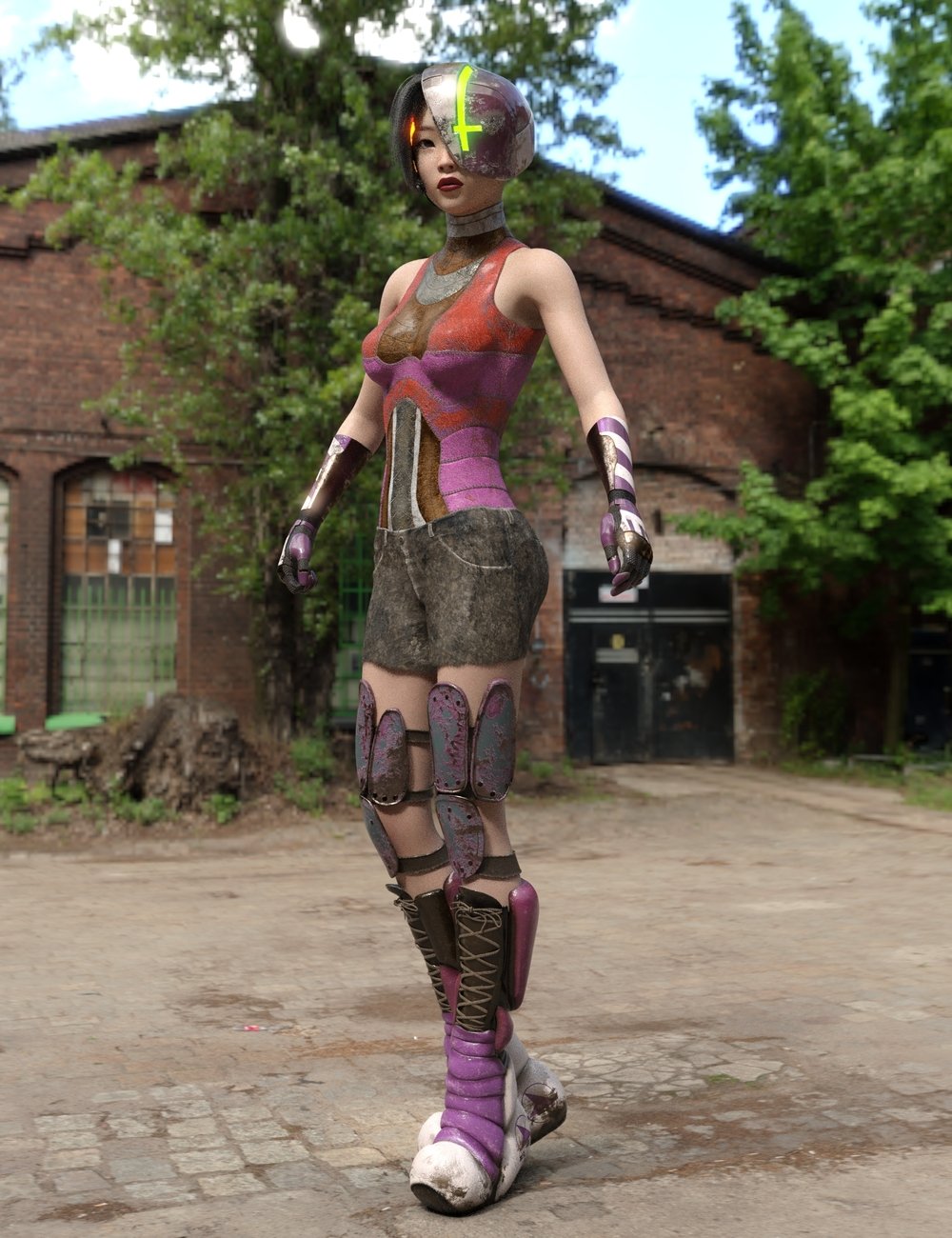 Cyber Girl Nakano Outfit and Hair for Genesis 8 Female Cyber Girl Nakano Outfit and Hair for Genesis 8 Female by: Sixus1 Media, 3D Models by Daz 3D