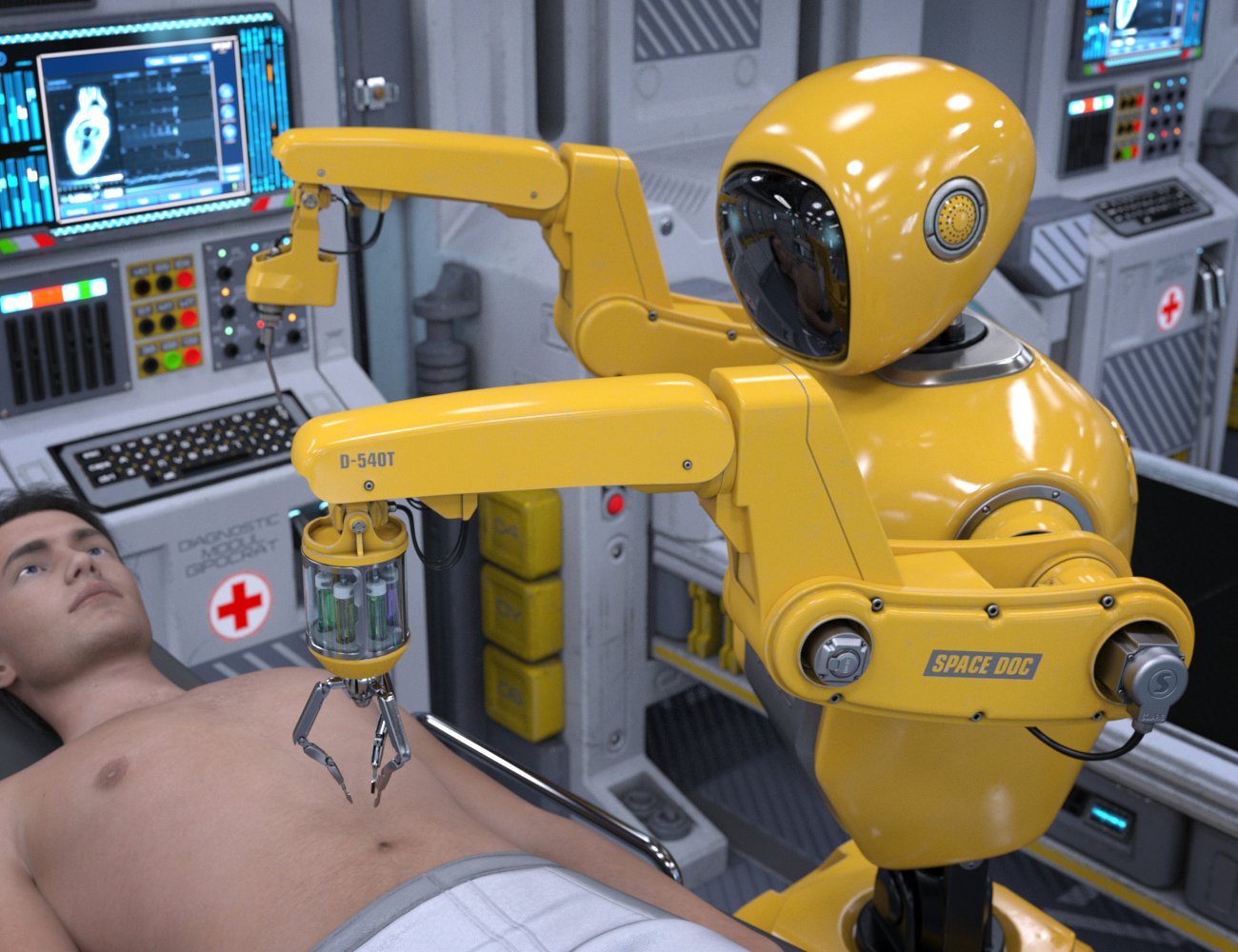 Robot Spacedoc by: petipet, 3D Models by Daz 3D