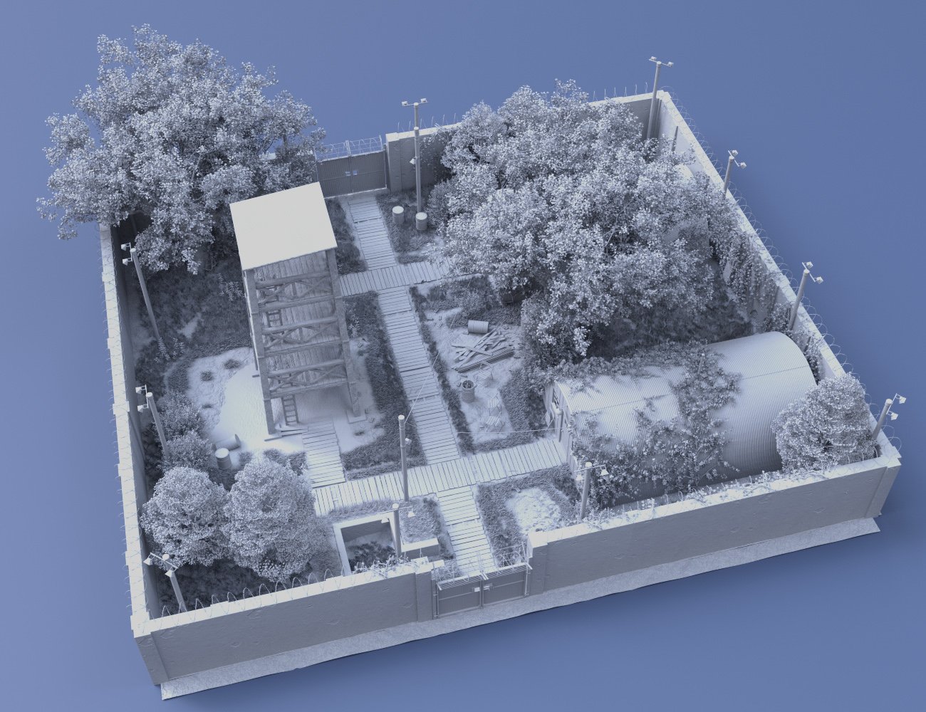Old Military Base Compound Old Military Base Compound by: Predatron, 3D Models by Daz 3D