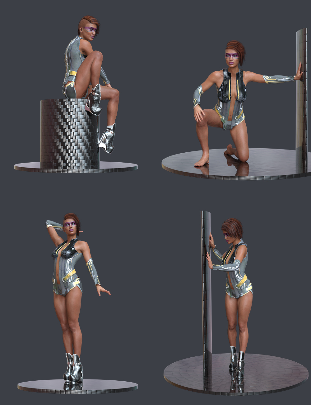 Cyberpunked Poses For Genesis 8 Female Cyberpunked Poses For Genesis 8 Female by: Ensary, 3D Models by Daz 3D