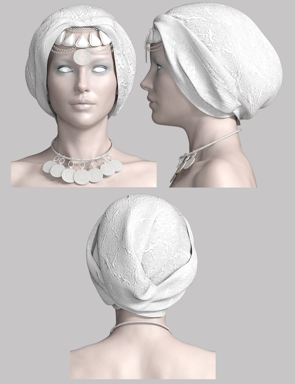 X Fashion Headpiece and Accessories for Genesis 8 Females by: xtrart-3d, 3D Models by Daz 3D