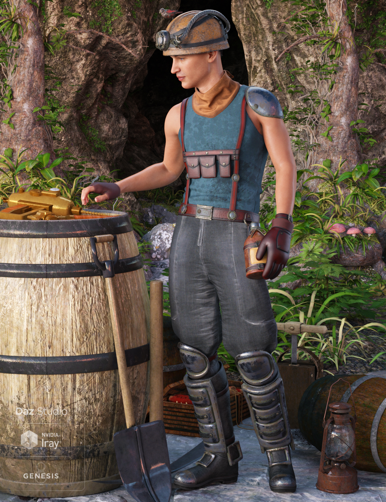 Mine Time Outfit Textures by: Moonscape GraphicsSade, 3D Models by Daz 3D