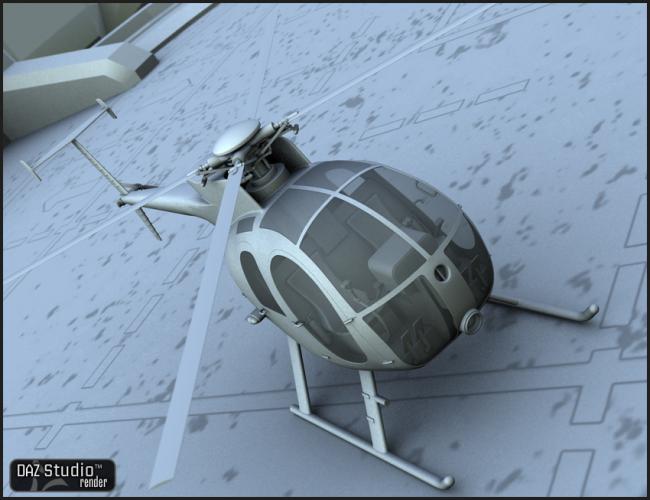 OH6A Helicopter by: , 3D Models by Daz 3D