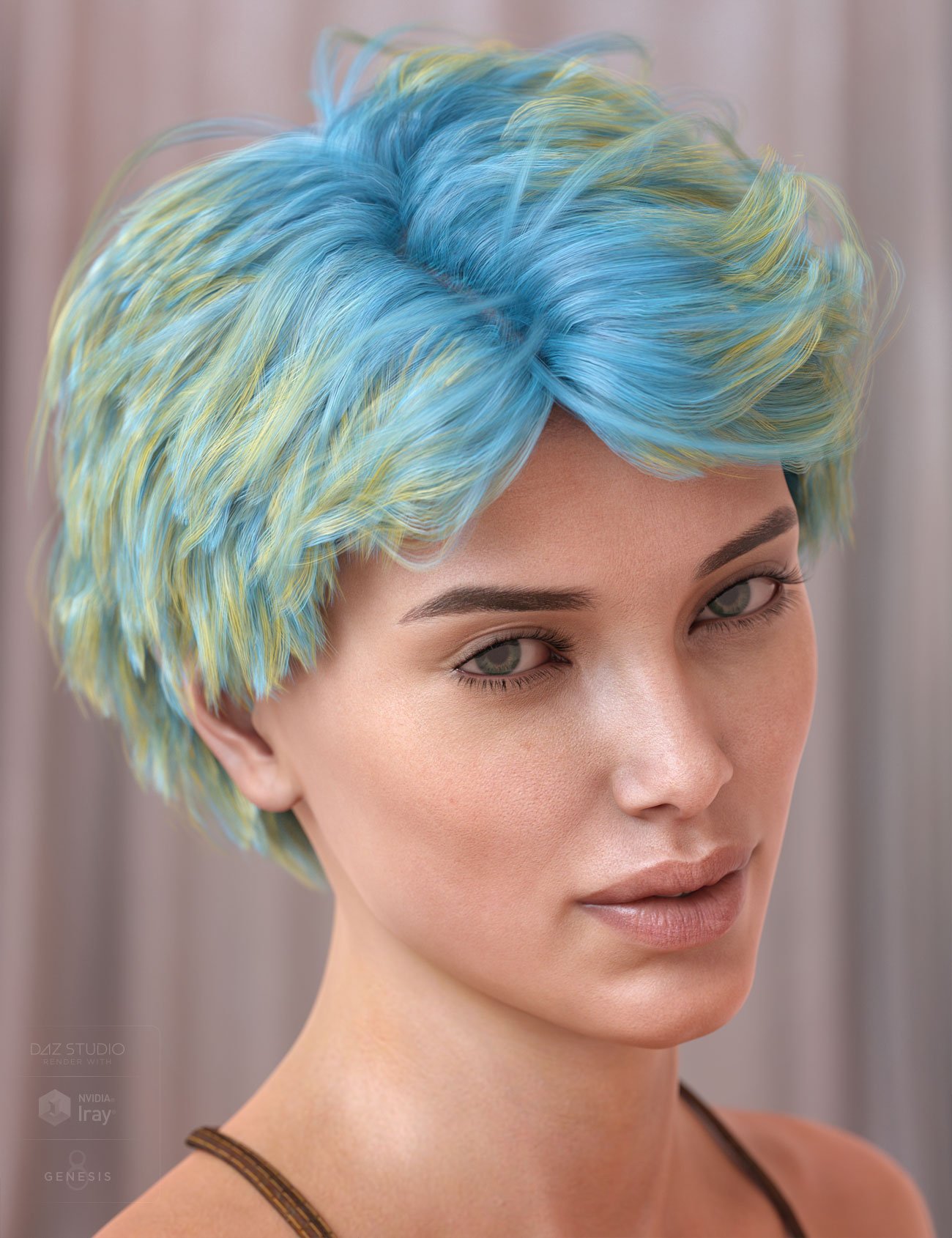 Zoren Hair for Genesis 8 by: AprilYSH, 3D Models by Daz 3D