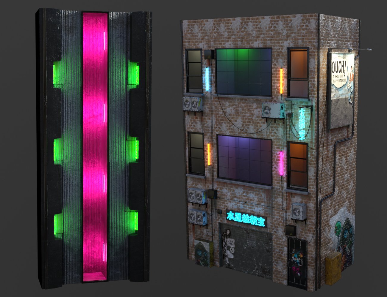 Neo City - Alley by: Modu8, 3D Models by Daz 3D